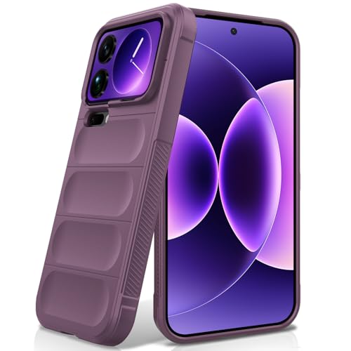 BonYonka Silicone Case for Xiaomi 17 Pro Max, Anti-Scratch Microfiber Lining, Shockproof Case with Camera Protection, Purple