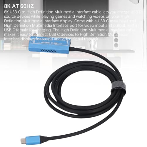 Evita cortes de pantalla con el cable USB C 8K 60Hz de carga rapida para iOS 3