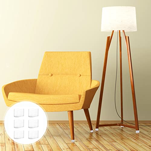 HOMSFOU 24Pcs Oval Chair Leg Caps Silicone Furniture Feet Covers Pads Chair Leg Floor Covers Protector Clear 20x40mm - Image 2