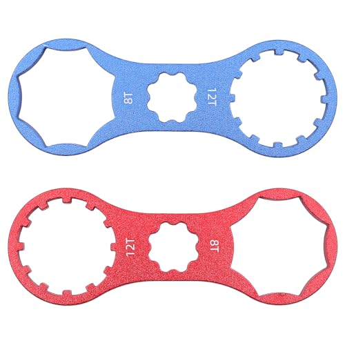CENPEK 2Pcs Vtt Fourche Épaule Cap Clé Compatible Avec Suntop Xcm/Xcr/Xct/Rst - Rouge + Bleu