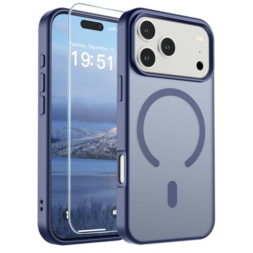 Image of SUPFINE Magnetic for iPhone 17 Pro Case (Compatible with MagSafe)(Military Grade Drop Protection) Translucent Matte Shockproof with Anti-Fingerprint Phone Cover 2025,Lavender Gray
