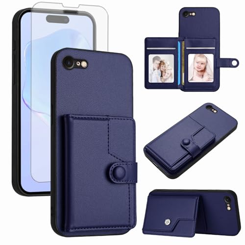 Coque iPhone SE 2020 avec blocage RFID et support de visionnage antichoc Asuwish