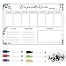 Wochenplaner magnetisch,30 * 20CM,mit 6 Whiteboard-Marker,Wochenplaner Abwischbar Selbstklebend f&uuml;r die Wand,Abwischbar/K&uuml;hlschrank-Planer/Fitness-Planer/Magnet-Planer,Memoboard auf Deutsch