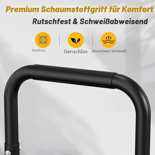 RELIFE REBUILD YOUR LIFE Dip Station Dip Bar Barren Parallettes Push Up Dip-Ständer Handstand Calisthenics Griffe Einstellbare Höhe Fitness Turnhalle Ausüben Calisthenics Equipment (Black-2)