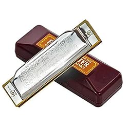 Suzuki 1072FD Folkmaster Harmonica en fa dièse 10 Trous Argenté - Les Beatles, Paul McCartney, John Lennon, RIngo Starr, George Harrison