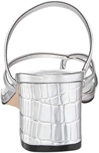 Calvin Klein Women's kcBECCA Sandal, Silver Leather040, 6.5 | Image 2