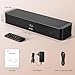 BESTISAN 2.1CH Sound Bar for TV, 16.5” Compact with Built-in Subwoofer, ARC/Opt/AUX/USB Input, Volume Boost, Bluetooth 5.3, Peak 100W, 3 EQ Modes, All-in-one Soundbar for PC/Gaming/Projectors