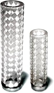 Hollow Checkerboard Quartz Pillar 2-Pack