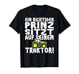 Prinz auf Traktor. Schlepper fahren T-Shirt, witzige Idee für Jungs zum Geburtstag, Schule oder den Kindergarten. Nicht nur für den Bruder auch für Männer ein tolles Trecker, Trekker Shirt. Landwirtschafts Shirts. Landwirt Bauernhof Sandkasten Freunde