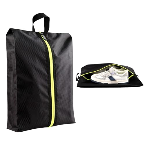 Shoe Bags for Travel Soccer Cleats Cleat Bags for Sports Smell Proof Cleat Bag for Travel Lightweight Golf Shoe Bag with Handle Large Capacity, for Men & Women Fitness Business Trips Baseball (Black)