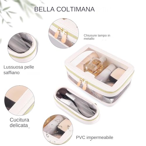 Organisateur de maquillage à compartiments et trousse étanche - 4