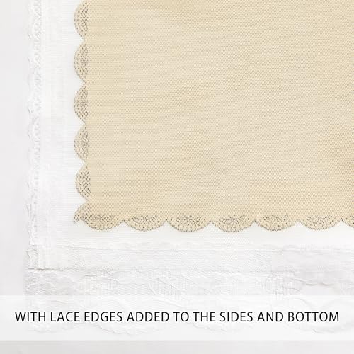 XiDi Beige Blackout Curtains for Bedroom 72 Inchs Long Room Darkening Double Layer Curtains Star Cut Out Design Grommet Drapes with Tiebacks for Girls Kids Living Room, 52 x 72 Inches, Set of 2 by XiDi - Image 6
