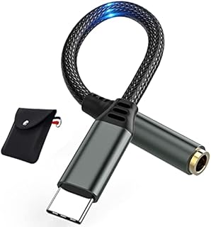 USB C to 3.5mm Jack for Samsung A53 S22 S21 Ultra Google Pixel 6a 6 7 Pro USB C Headphone Adapter DAC Dongle USB C to Aux Audio Headphone Jack for Samsung Z Flip4 S20 FE OnePlus 10 Pro iPad Air 2022