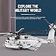 Reobrix 33037 CH-53E Super Hengst Transport Hubschrauber Bausteine Set, 2192 PCS Flugzeug Modell Bausätze, pädagogische Spielzeug Geschenke für Kind und Erwachsene