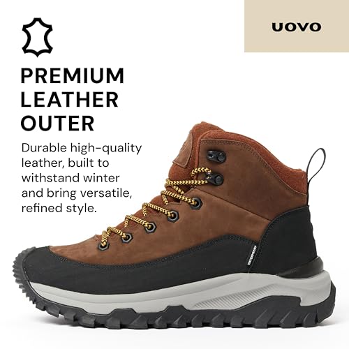 UOVO Men’s Winter Boot, Waterproof Leather3