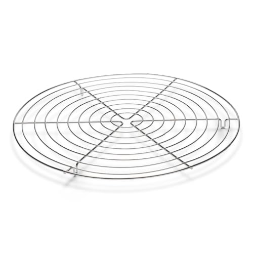 patisse 01320 - Grille à pâtisserie - Volette à pâtisserie avec cercles pour le refroidissement des gâteaux - ronde acier chromé Ø 32cm