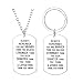 Nzztont 2PCs Inspirational Gifts For Boys Girls Always Remember You Are Braver Stronger And Smarter Necklace Keychain Set