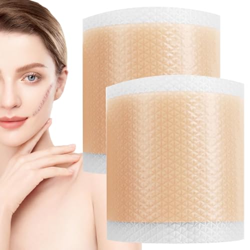 Silicone SCAR CINTA 2 ROLLOS SCARE DE SILICONA SABLAS Flexibles 1.6x59.1 En cinta de cicatrización de silicona reutilizable promoviendo el rollo de cinta de cicatriz de silicona quirúrgica