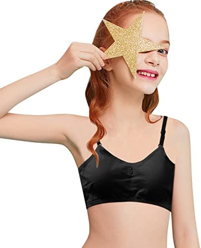 6 Pack Teen Bra,Tops Crop Tops Training Bras for Girls Teenage Kids Soft Cotton Breathable Sport Underwear Clothing Girls Sports Bra Teen Girl Clothes 10-15 Years Old