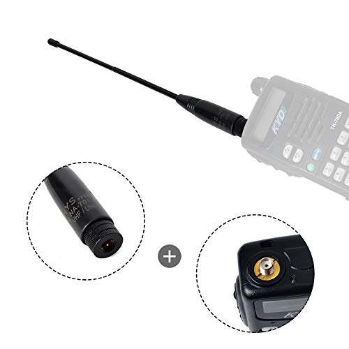 Hys Na-701 Walkie Talkie Antenna Dual Band 2Meter 70Cm Two Way Radio Replacement Antenna With Sma Male Connector For Wouxun Kg-Uv6D Kg-Uv8D Tyt Uv380 Uv8000E Yaesu Vx-6R Ft-3Dr Ft-60R Handheld Radios #TOP2