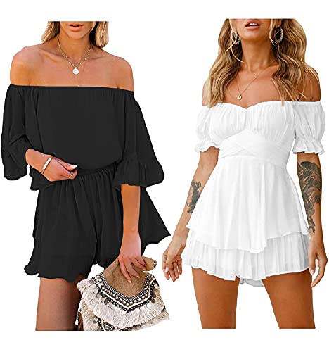 Fixmatti Summer Chiffon Rompers Palysuits Shorts Jummpsuit #TOP30