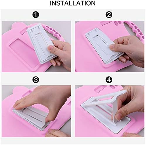 PZOZ iPad Mini Case Kids Shock Proof Handle Stand Cover for Apple 7.9 Inch Mini 1/2/3/4 Generation Tablet ShockProof 1st/2nd/3rd/4th Gen for Boys and Girls Children (Pink)