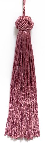 DÉCOPRO Set of 10 Dusty Rose Head Chainette Tassel 5.5 Inch Long with 2 Inch Loop Basic Trim Collection Style# BH055 Color: Dusty Rose - K13