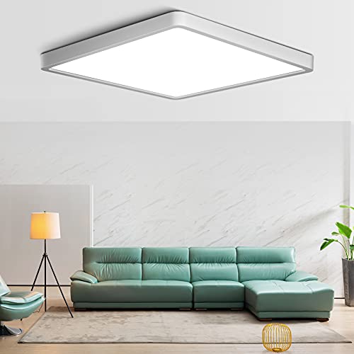 12Inch 24W Square Led Ceiling Light Fixtures Flush Mount, 5000K Daylight White Led Ceiling Lamp, Surface Mount Modern Ceiling Lights, Slim Flat Panel Lighting For Bedroom, Kitchen, Bathroom Etc. #TOP14