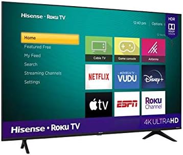 Hisense Roku TV home screen with streaming apps.