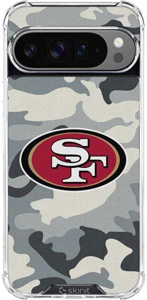 Skinit Clear Phone Case Compatible with Google Pixel 10 Pro XL - Officially Licensed NFL San Francisco 49ers Design