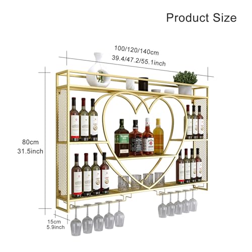 Support de rangement mural rustique et porte-bouteilles haut de gamme