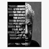 Magnet Anthony Bourdain Motivational Quote About Travelling Magnetic Vinyl Sticker 5'