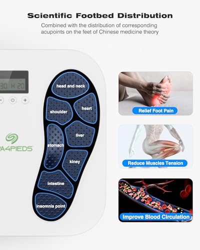 Transcutaneous Electrical Nerve Stimulator, Foot Massager, TENS & EMS for Pain Relief, 10 Modes and 20 Levels with Remote Control, Neuropathy, Relieve Swelling, Cramps, Plantar Fasciitis