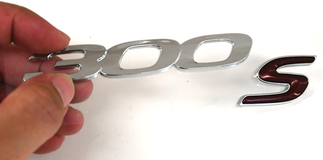 1pc Custom 300-S Trunk Emblem Nameplate 3D Badge Replacement for New 2020-2023 NoiseTrunk (Chrome)