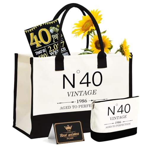 Versatile: molto oltre il compleanno: la borsa in iuta è perfetta per l'uso quotidiano, lo shopping, la spiaggia o come elegante borsa da ufficio. Anche dopo il compleanno, rimane un compagno utile ed estetico. Un regalo ideale non solo per il 40° compleanno, ma anche per Natale, festa della mamma o Ringraziamento, per ogni donna che apprezza lo stile e la sensualità.