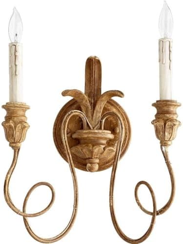Quorum 5306-2-94 Traditional Two Light Wall Mount from Salento Collection in Bronze/Dark Finish,