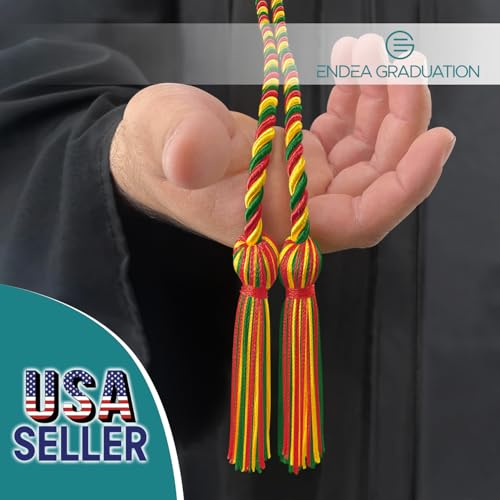 Image of Endea Graduation Double Honor Cord Three-Color (Red /Gold /Green)