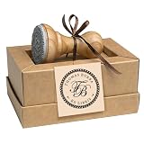 Timbro Iniziali Personalizzabile Ex libris, Monogramma 2 Lettere, Bordo Tratteggiato, Regalo Arte