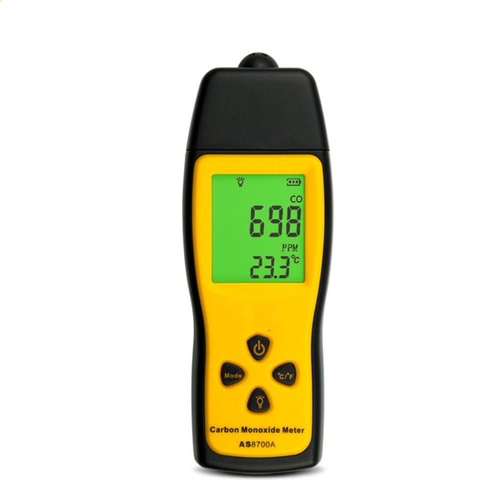 Testeur de monoxyde de carbone portable - Détecteur de fuite de CO numérique - Analyseur de gaz - Détecteur de haute précision AS8700A (pile non incluse)