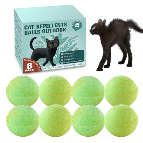 Natural Outdoor Cat Repellent Balls – Effectively Protect Your Yard, Garden, and Lawn from Unwanted Cat Scratching, Digging & Spraying