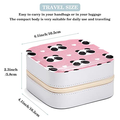 Boîte à bijoux panda rose pour bagues et colliers 10cm - 3