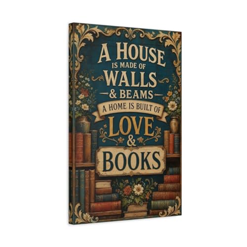 Toile de livre vintage pour habiller un mur vide au dessus du meuble