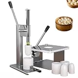 Máquina para hacer bollos de acero inoxidable con prensa de masa y moldes chinos Bao para uso doméstico y comercial