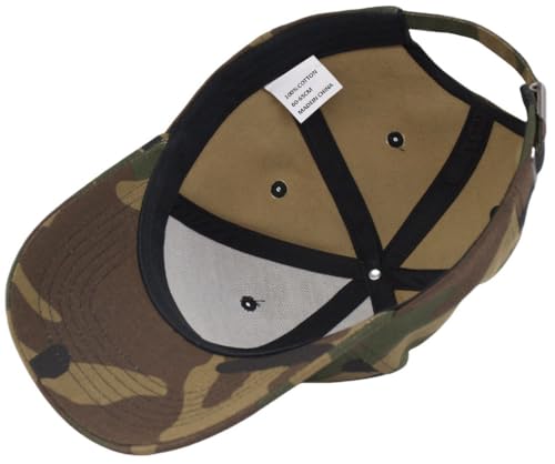 Image of XL XXL Camouflage Big Head Baseball Cap Men Women, Camo Structured Adjustable Cotton Ball Caps, Plain Blank Casual Golf Hats