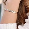 LOTUS STONE JEWELRY Thin Hammered Cuff in 14K Gold Fill; Delicate Handmade Stacking Bracelet for Women (Medium, Gold) #1
