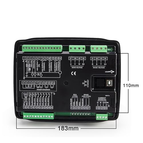 Module de commande HGM6120N pour groupe électrogène diesel AMF avec port RS485 - 3