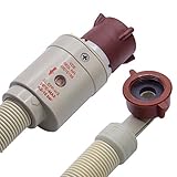 🔧ANSCHLÜSSE: 1x Winkelanschluss, 1x gerader Anschluss - mit Gummi-Dichtungen für die optimale Abdichtung, Kunststoff-Anschlussverschraubungen, Aquastop Sicherheitsmechanismus zum Schutz vor Überschwemmungen.