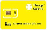SIM-Karte für ELEKTROFAHRZEUGE - Things Mobile - mit weltweiter Netzabdeckung und Mehrfachanbieternetz GSM/2G/3G/4G. Ohne Fixkosten und ohne Verfallsdatum. 10 € Guthaben inklusive