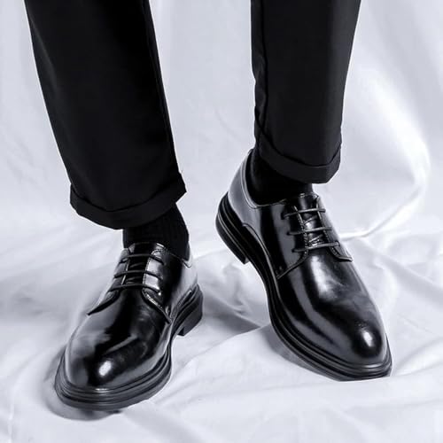 Men's Italian Dress Shoes PU Leather Lace-Up Business Formal Shoes Non-Slip Casual Wedding Office Loafers4