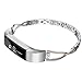 Wearlizer Compatible for with Fitbit Alta Bands Small Silver Rose Gold Fitbit Alta hr Women Metal Replacement Bands Accessories Straps Bracelet Bangle Wrist Bands Small/Large (Rose Gold+Silver)